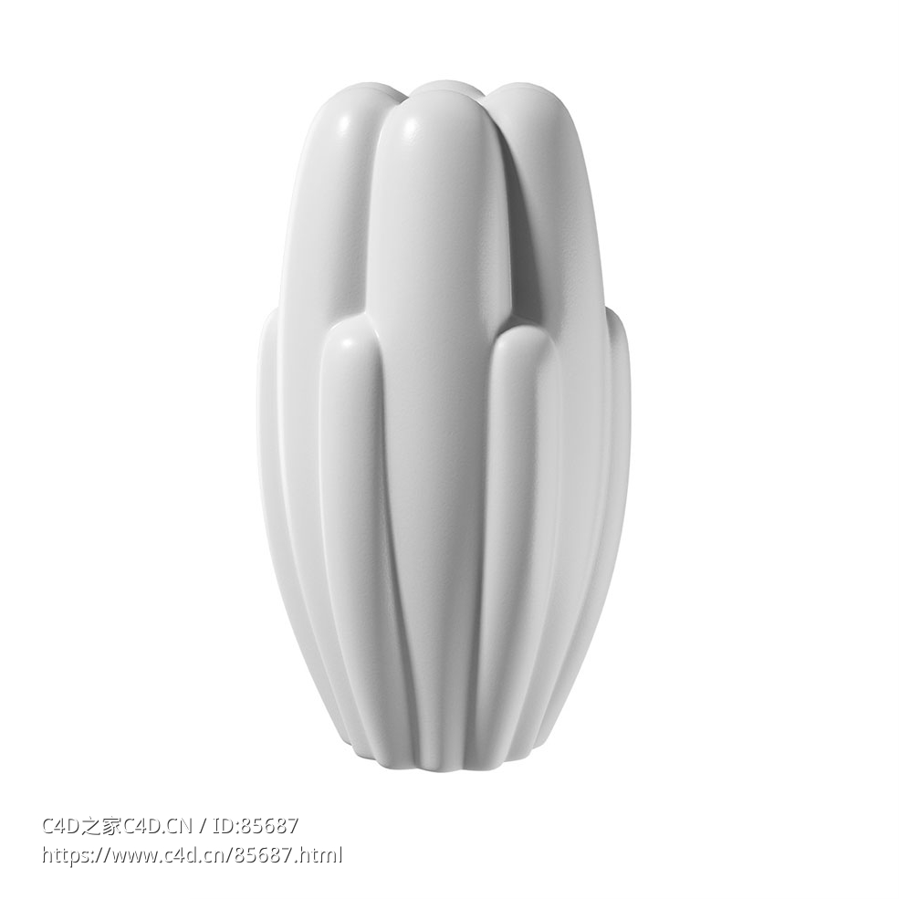 101哥本哈根细长花瓶装饰花器3D模型素材下载Bloom Vase Slim by 101 Copenhagen