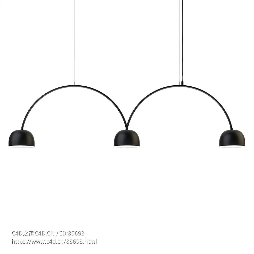 鲍勃蝴蝶LED吊灯装饰照明3D模型素材下载Bob Bow LED Pendant Lamp by Zero