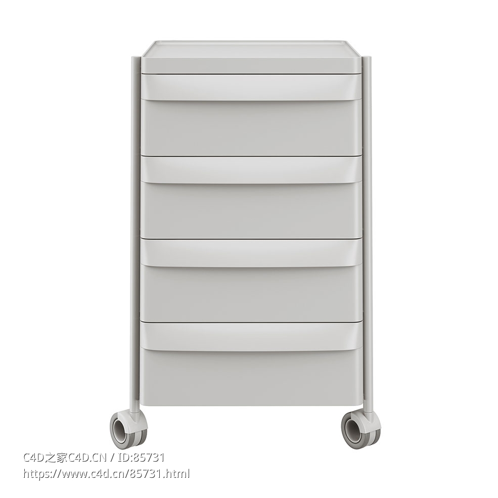 佩德拉利四抽办公抽屉柜办公收纳3D模型素材下载Boxie Office Drawer Unit BXH 4C by P - C4D之家 - 0557.jpg