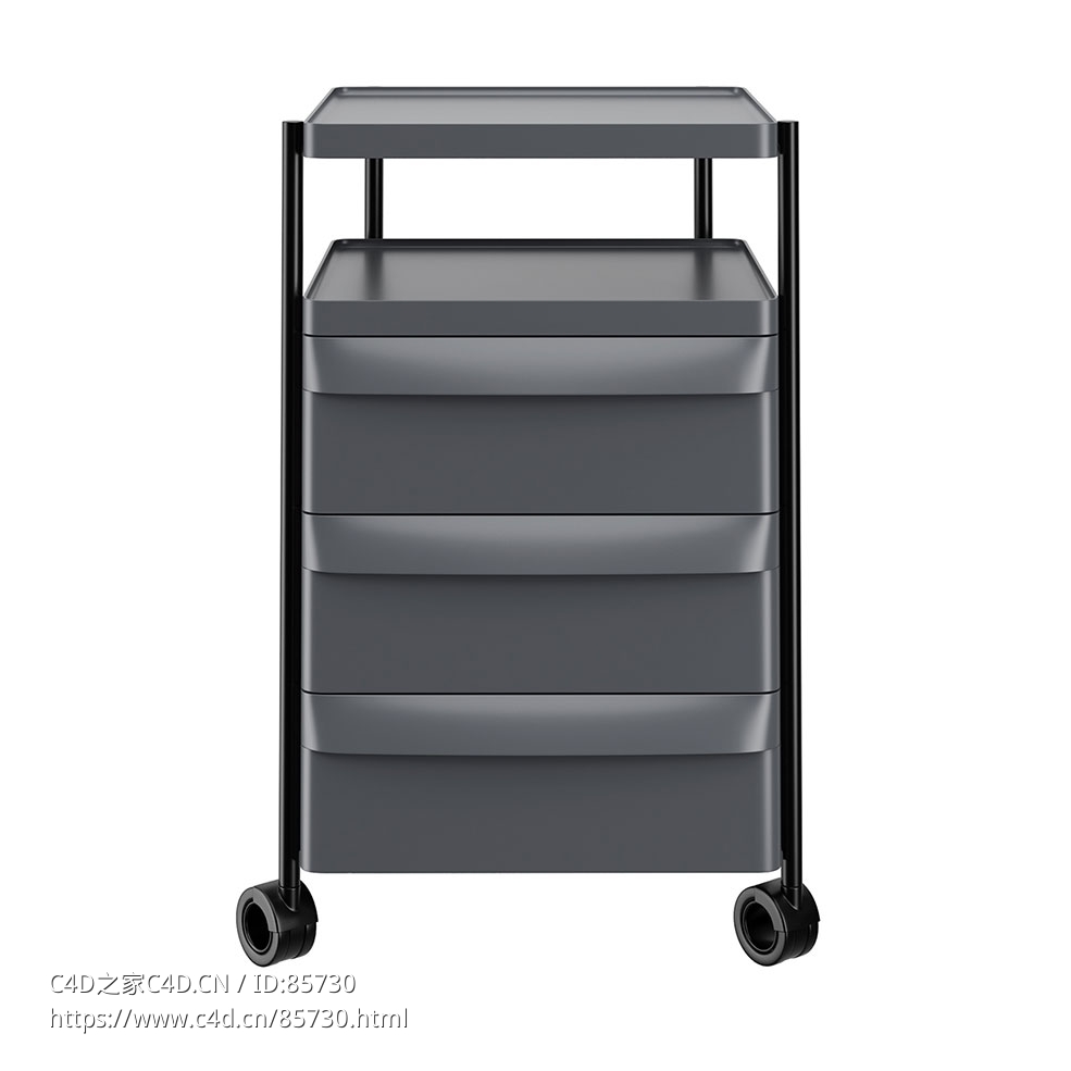 佩德拉利三抽办公抽屉柜办公收纳3D模型素材下载Boxie Office Drawer Unit BXH 3C by P - C4D之家 - 0556.jpg