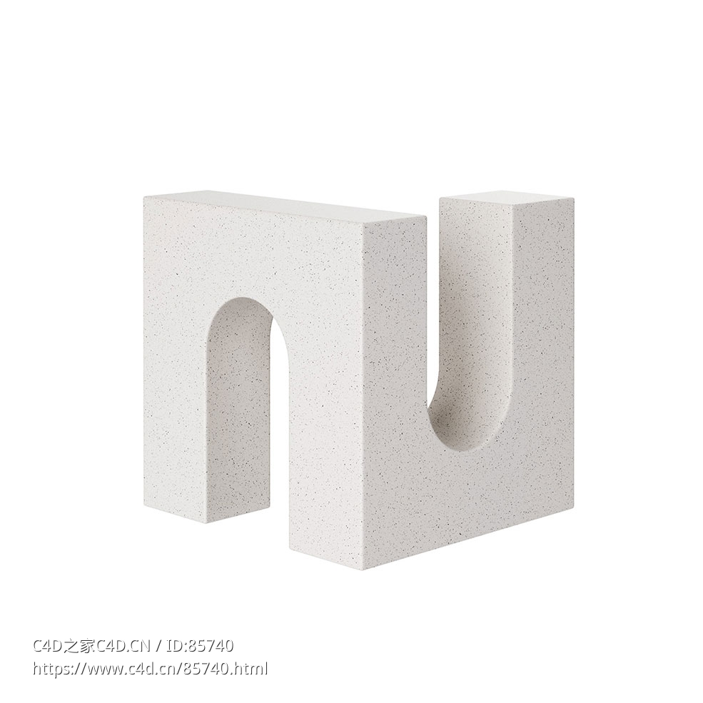 克里斯蒂娜·达姆砖形陶瓷雕塑艺术摆件3D模型素材下载Brick Ceramic Sculpture by Kri