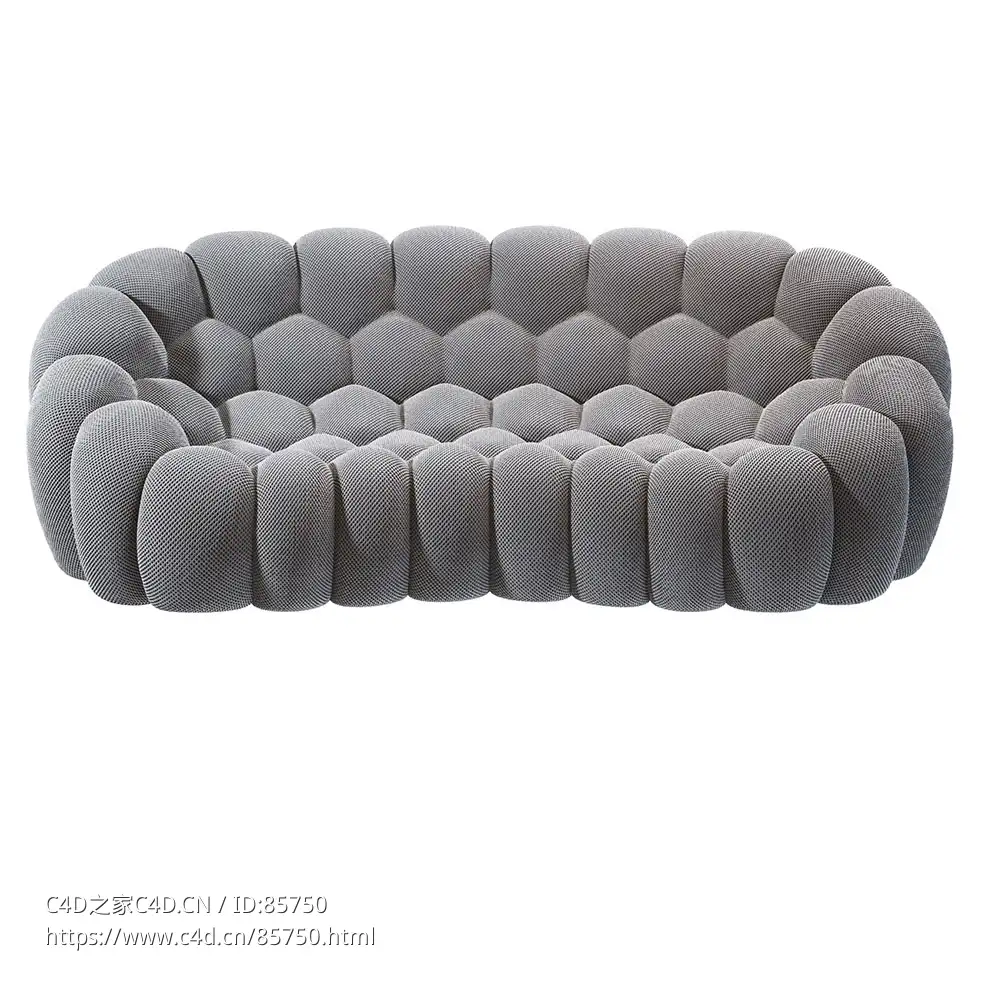 罗奇堡气泡双人沙发2号现代沙发3D模型素材下载Bubble Sofa 2 by Roche Bobois