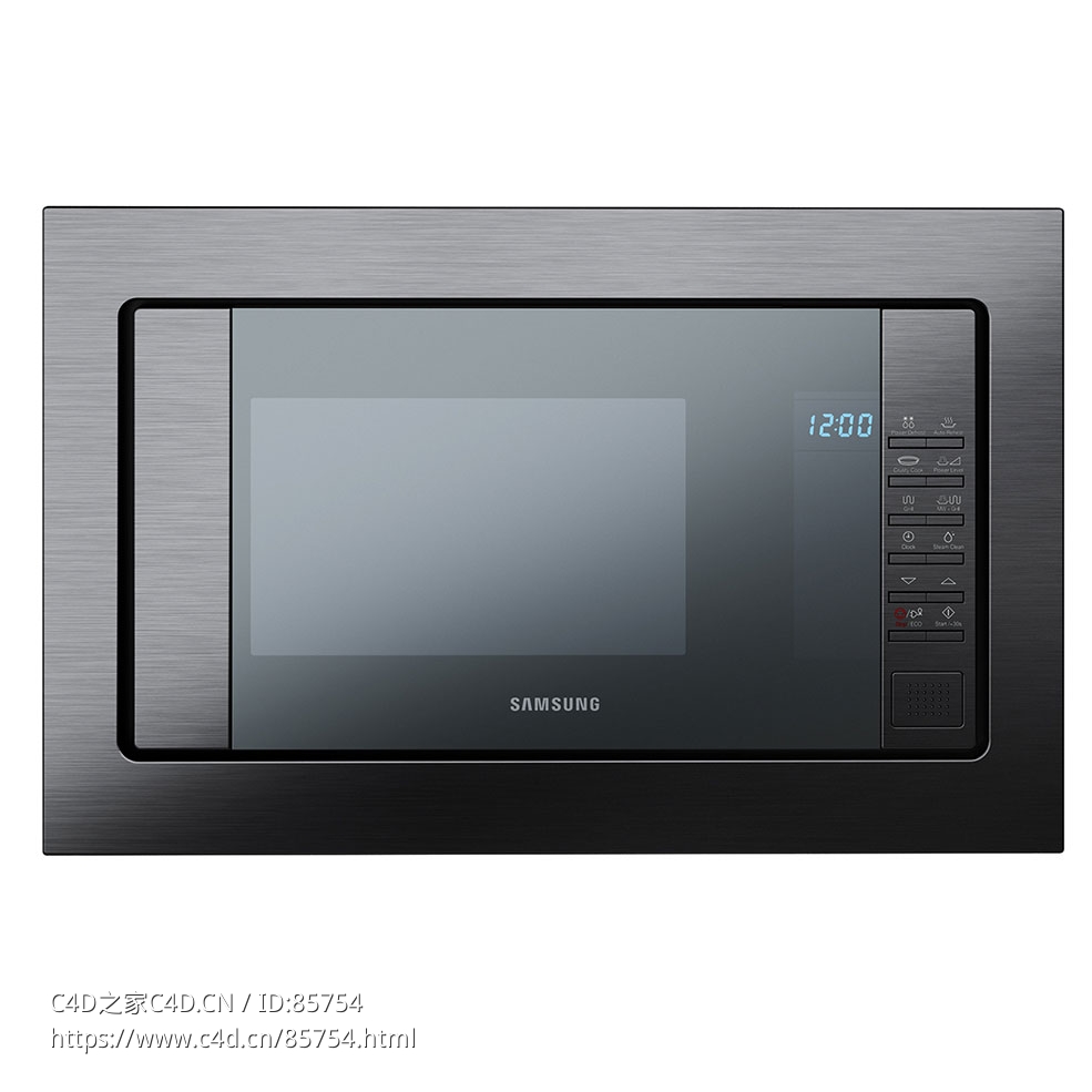 三星嵌入式微波烤箱FG87厨房电器3D模型素材下载Built-in Microwave Oven Grill FG87 b - C4D之家 - 0580.jpg