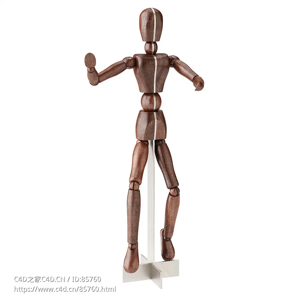 保罗·卡斯特利布拉提诺人偶模型装饰摆件3D模型素材下载Burattino Mannequin Figure b