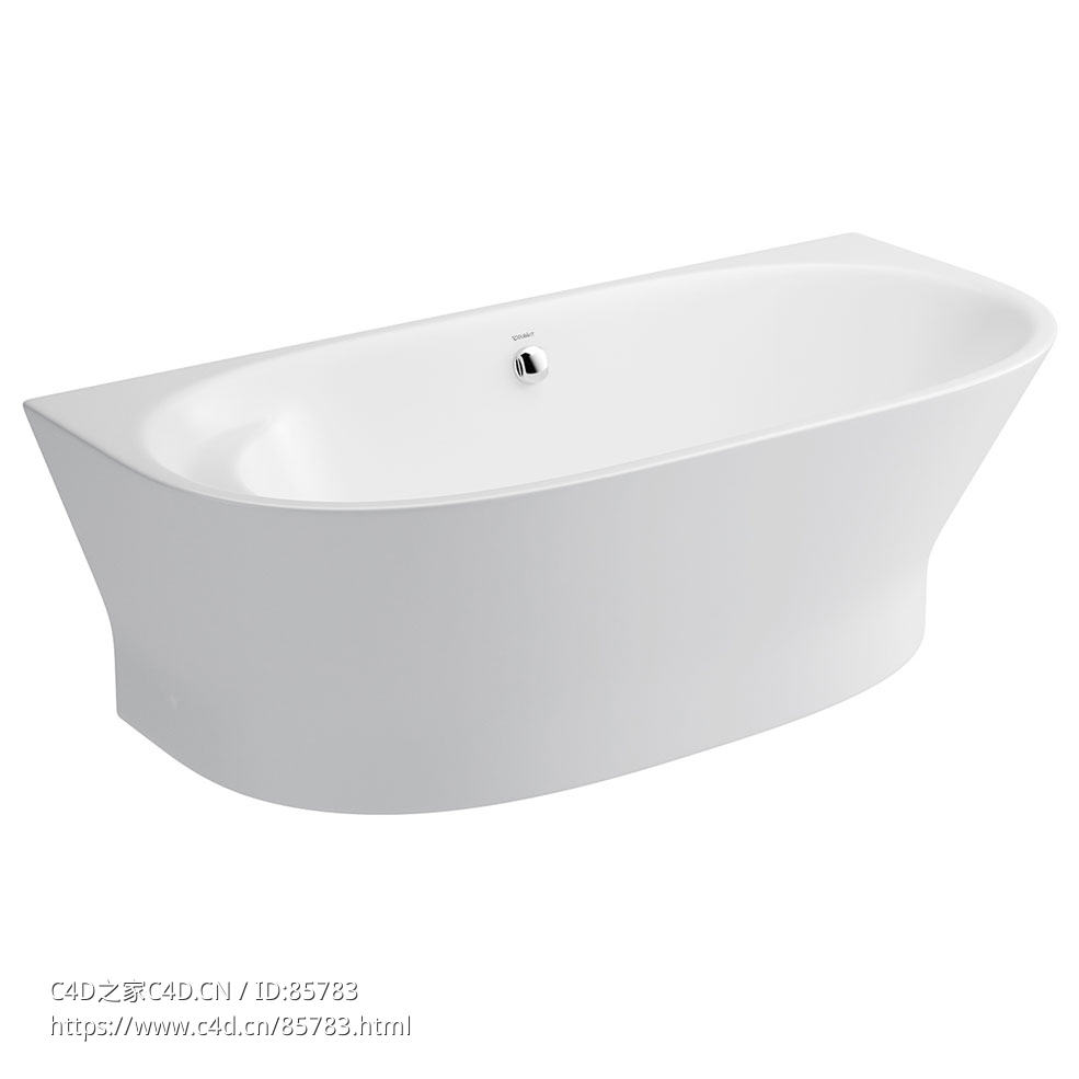 杜拉维特角落靠墙浴缸3D模型素材下载Cape Cod Bathtub Back to Wall by Duravit - C4D之家 - 0609.jpg