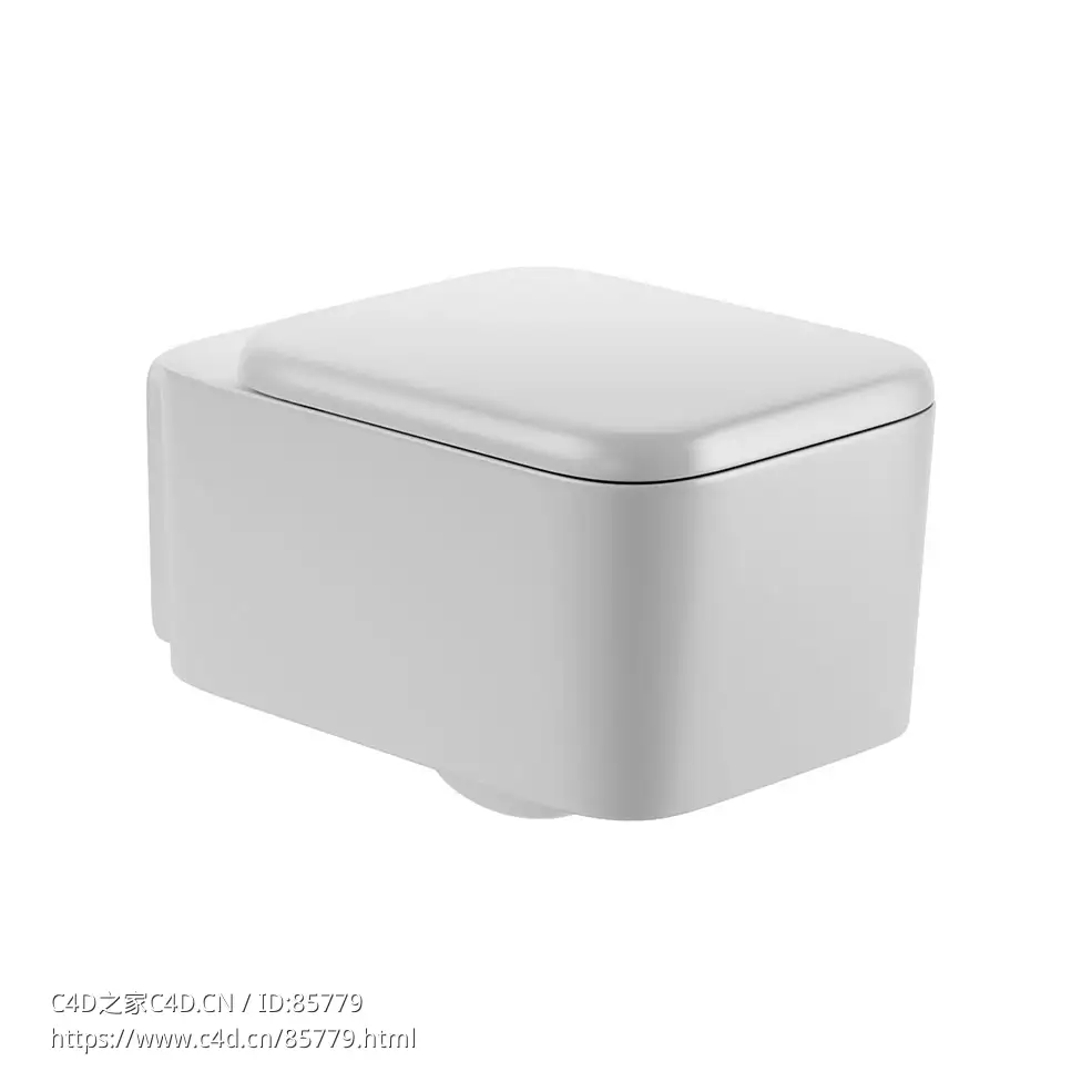 瓦尔达玛悬挂式座便器3D模型素材下载Cameo Wall-hung Wc by Valdama