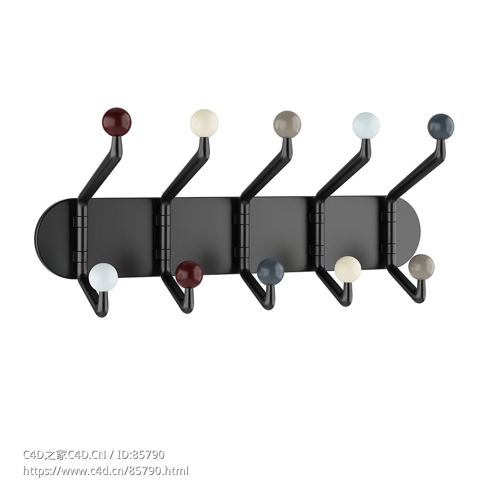 壁挂式衣架3D模型素材下载Capture SC76 Coat Hanger by &tradition - C4D之家 - 0616.jpg