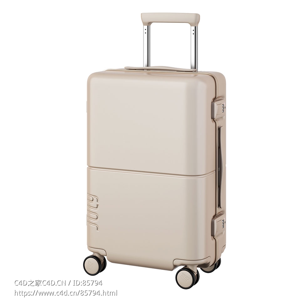 七月旅行箱3D模型素材下载Carry On Trunk Luggage by July