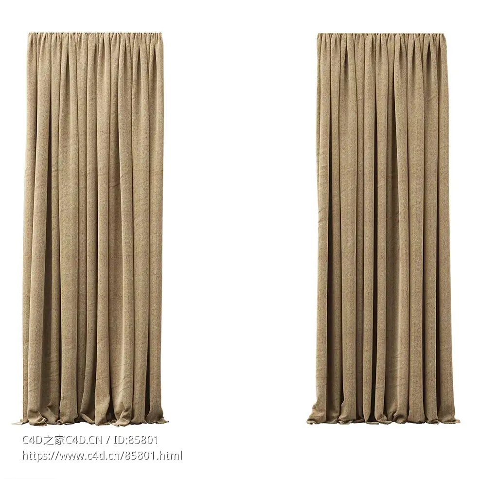 鲍曼305号窗帘3D模型素材下载Cavallo Giorgio 305 Curtain by Creation Baumann