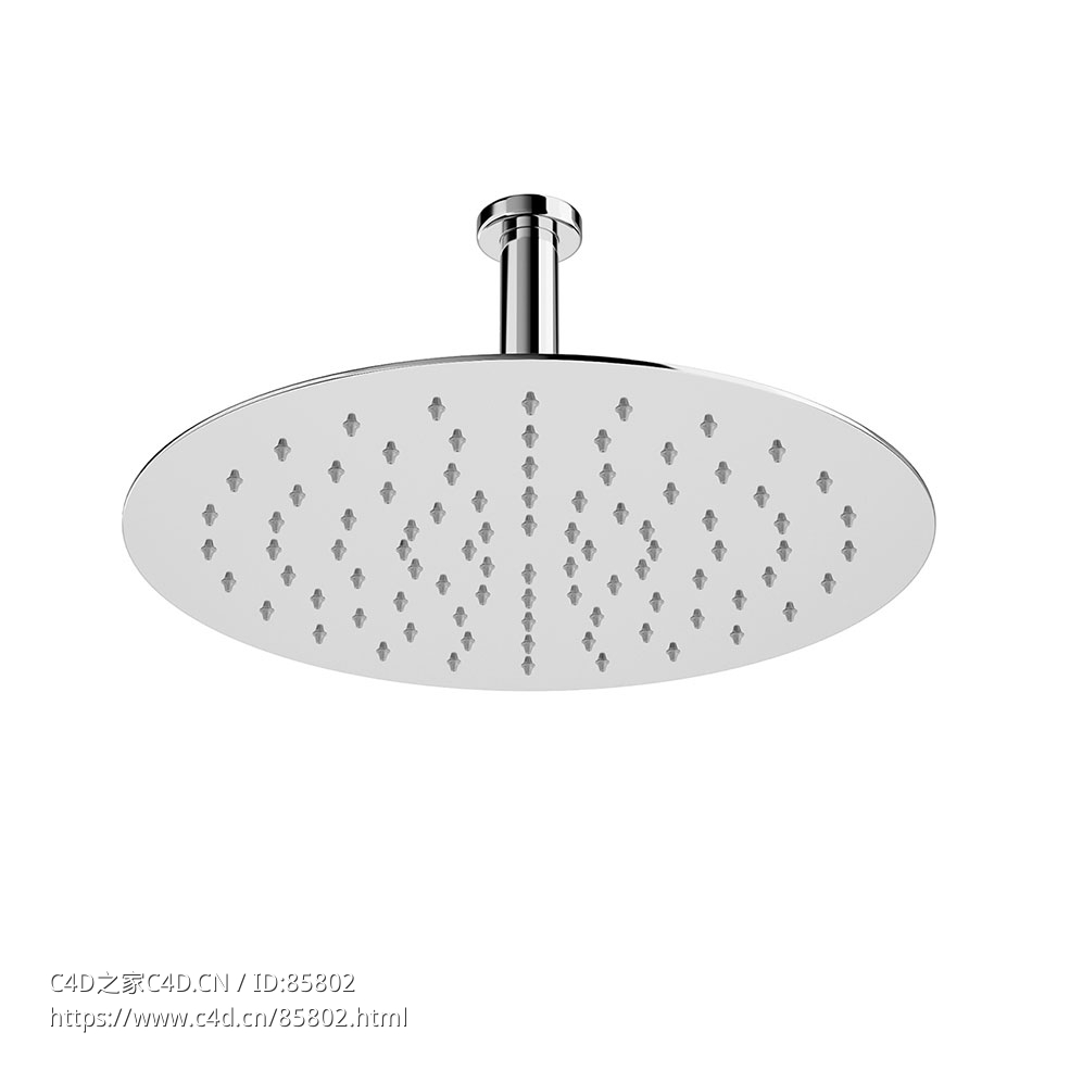 劳芬300毫米圆形嵌入式花洒3D模型素材下载Ceiling Flat Round Rain Shower Head 300 m - C4D之家 - 0628.jpg