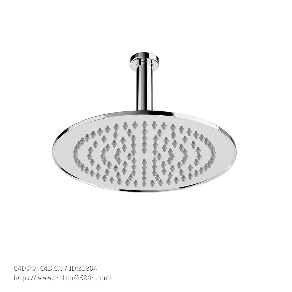劳芬206/247毫米圆形嵌入式花洒3D模型素材下载Ceiling Round Rain Shower Head 206 an