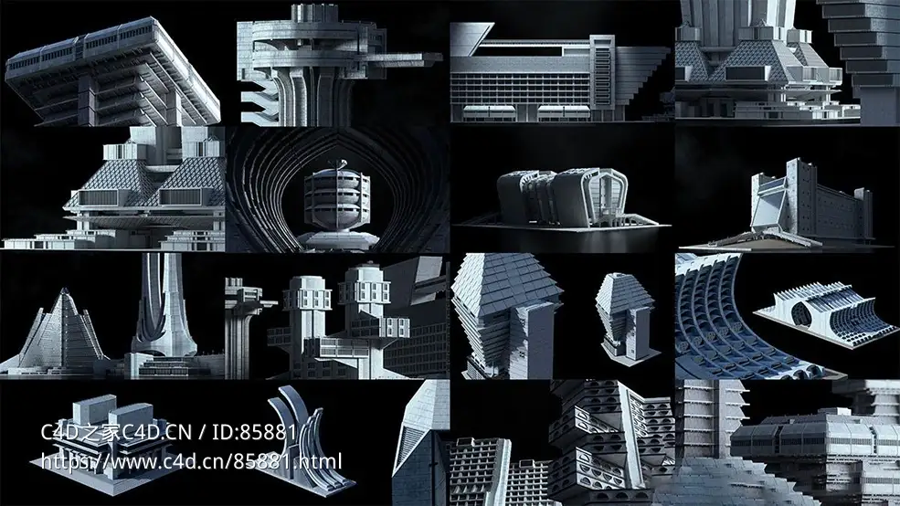 科幻建筑大师之作Brutalist：C4D/FBX/Blender格式未来建筑模型，完美细节呈现！ - C4D之家 - 204911iku2r3iuk0oso5qo.jpg
