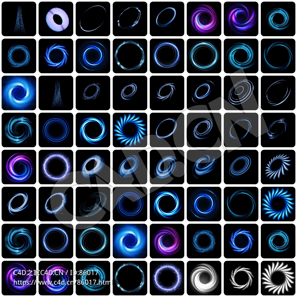 未来科技风电机零件模型集合 | 49个马达组件+25个光效+8个成品C4D预设包 - C4D之家 - photo-collage(2).jpg