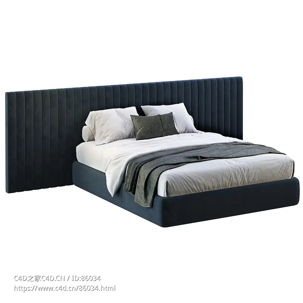 Bolzan Letti克莱系列特大床3D模型素材下载Clay Maison Extra Large Bed by Bolzan Le - C4D之家 - 0716.jpg
