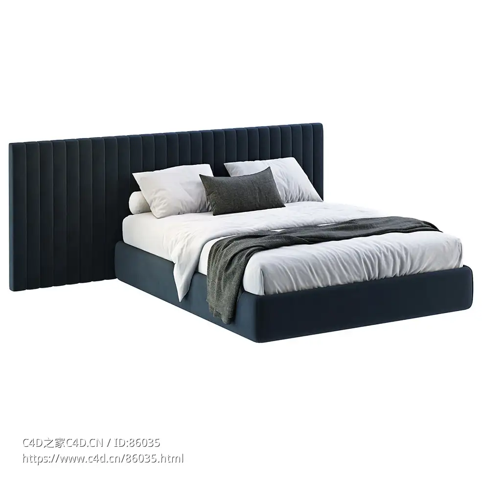 Bolzan Letti克莱系列大床3D模型素材下载Clay Maison Large Bed by Bolzan Letti - C4D之家 - 0717.jpg