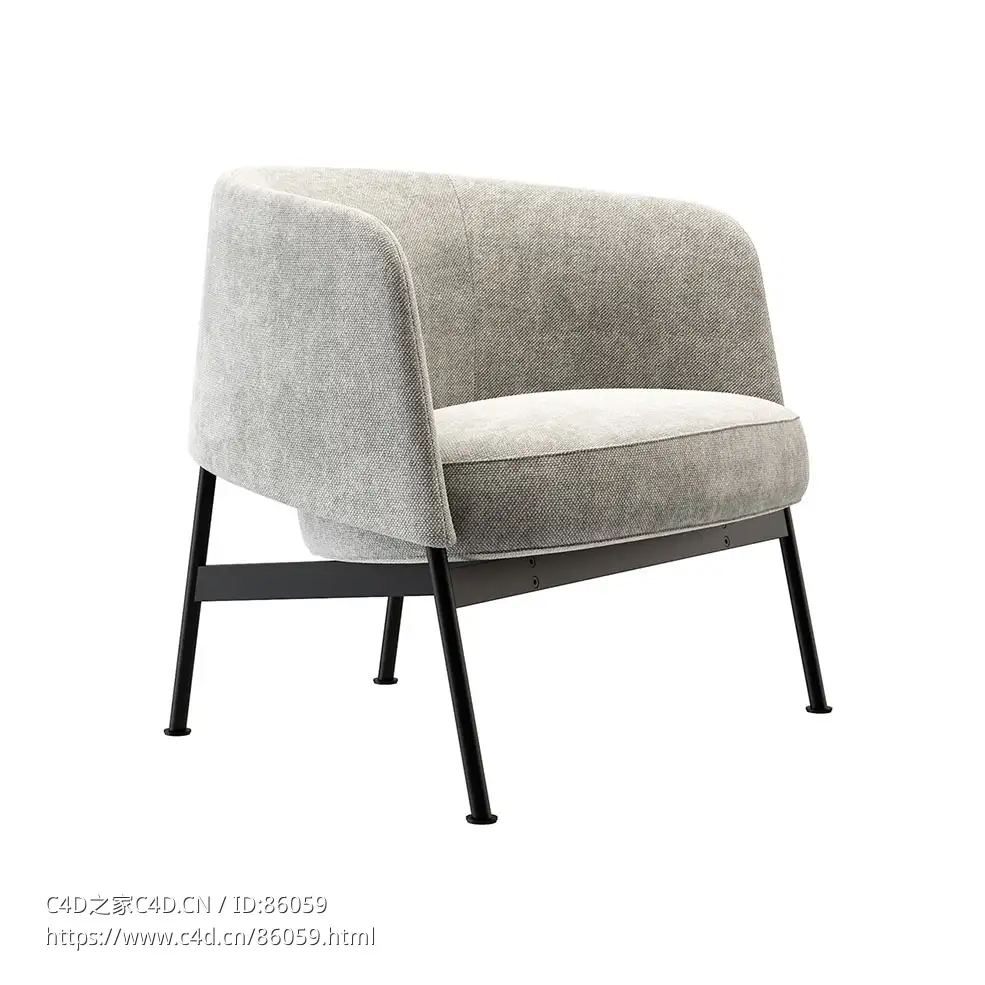 Bensen领口系列金属休闲椅3D模型素材下载Collar Lounge Chair Metal by Bensen - C4D之家 - 0741.jpg
