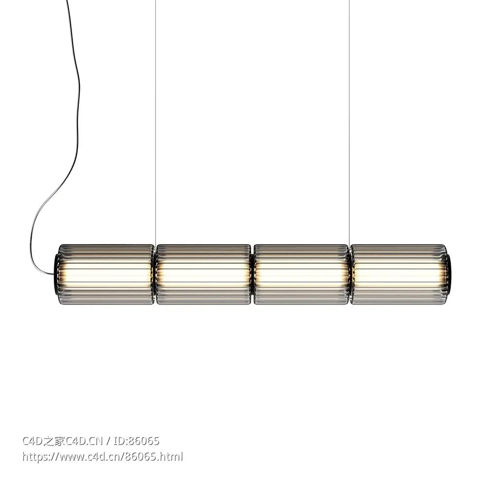 ANDlight 175横向四头柱形吊灯3D模型素材下载Column 175 Pendant Lamp Horizontal 4 b
