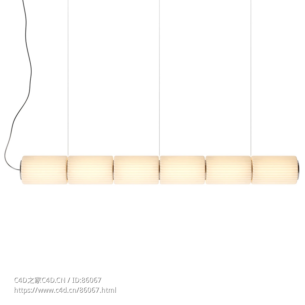 ANDlight 175横向六头柱形吊灯3D模型素材下载Column 175 Pendant Lamp Horizontal 6 b