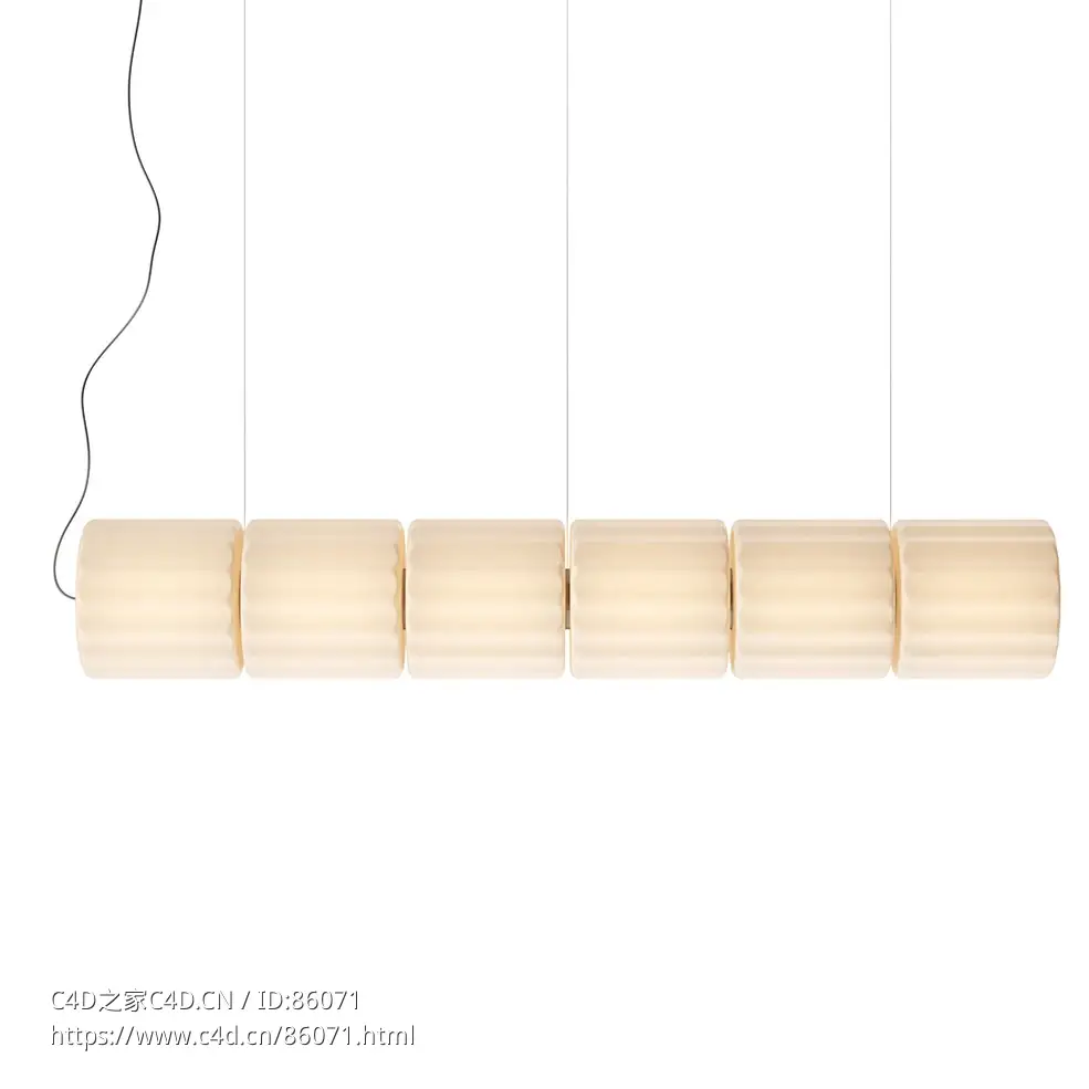 ANDlight 300横向六头柱形吊灯3D模型素材下载Column 300 Pendant Lamp Horizontal 6 b
