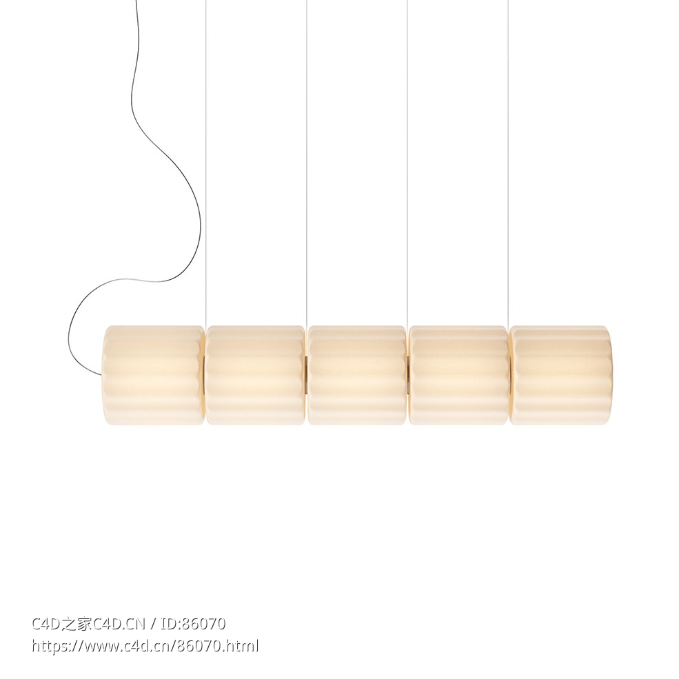 ANDlight 300横向五头柱形吊灯3D模型素材下载Column 300 Pendant Lamp Horizontal 5 b