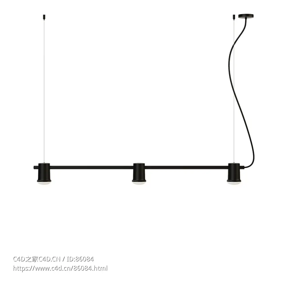 Zero构成系列轨道吊灯3D模型素材下载Compose Rail Pendant Light by Zero