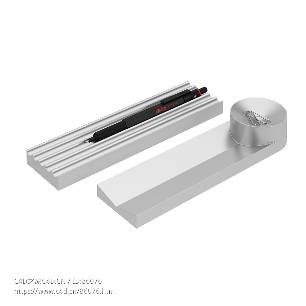 Mario Tsai组件式办公桌配件3D模型素材下载Components Desk Accessories by Mario Tsa