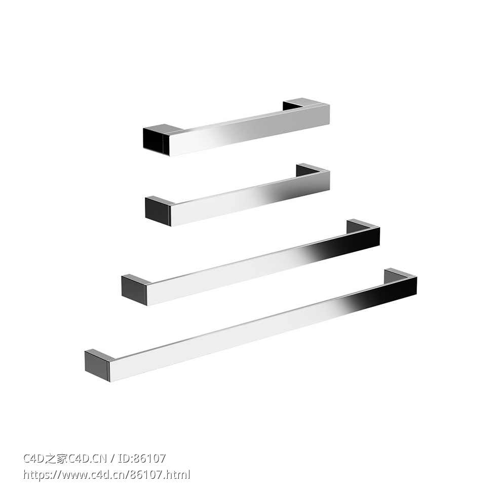 Decor Walther合约系列毛巾杆3D模型素材下载Contract Towel Rail by Decor Walther