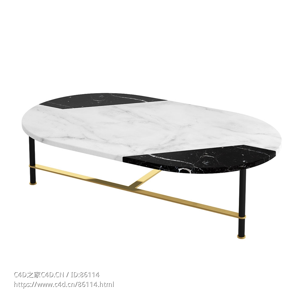 Gallotti&Radice曲奇咖啡桌3D模型素材下载Cookies Coffee Table by Gallotti&Radice
