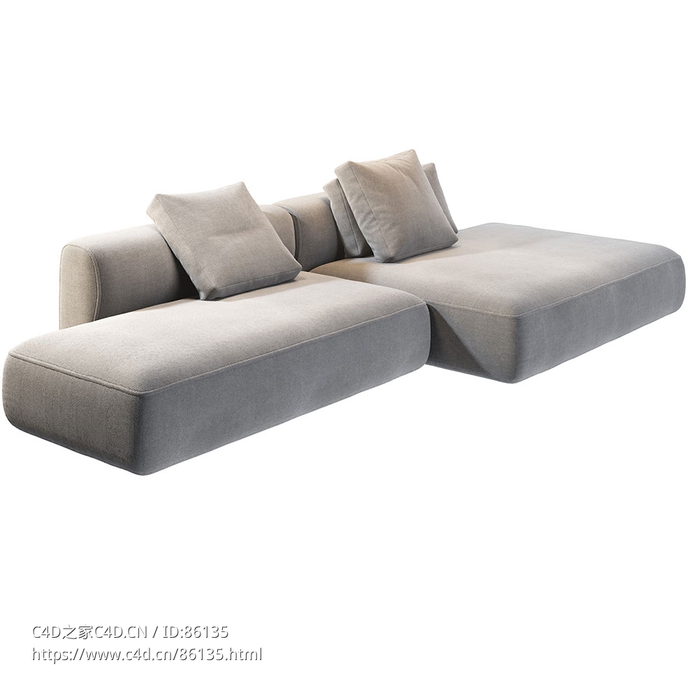 舒适模块沙发2号 (组合沙发)3D模型素材下载Cosy Modular Sofa 2 by MDF Italia - C4D之家 - 0817.jpg