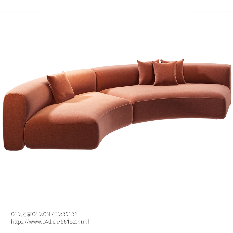 舒适弧形模块沙发5号 (组合沙发)3D模型素材下载Cosy Curve Modular Sofa 5 by MDF Ita - C4D之家 - 0814.jpg