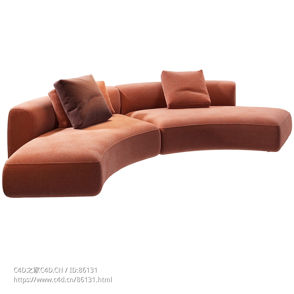 舒适弧形模块沙发4号 (组合沙发)3D模型素材下载Cosy Curve Modular Sofa 4 by MDF Ita - C4D之家 - 0813.jpg