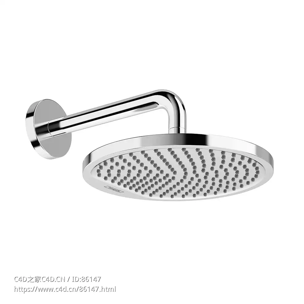 克罗米特S顶置花洒 (淋浴设备)3D模型素材下载Crometta S Overhead Rain Shower by Han