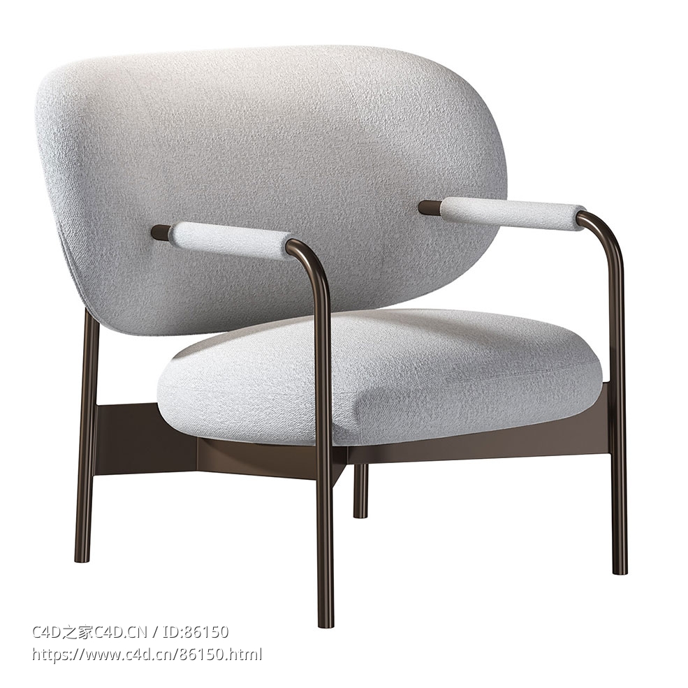 交叉休闲椅 (休闲椅)3D模型素材下载Cross Lounge Chair by Bonaldo - C4D之家 - 0832.jpg