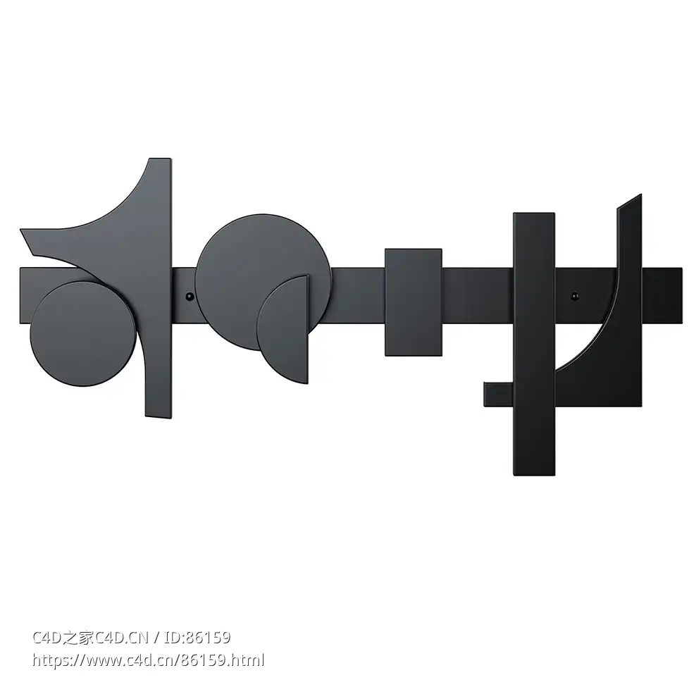 杯型壁挂衣架 (收纳挂架)3D模型素材下载Cupe Wall Coat Rack by Ferm Living