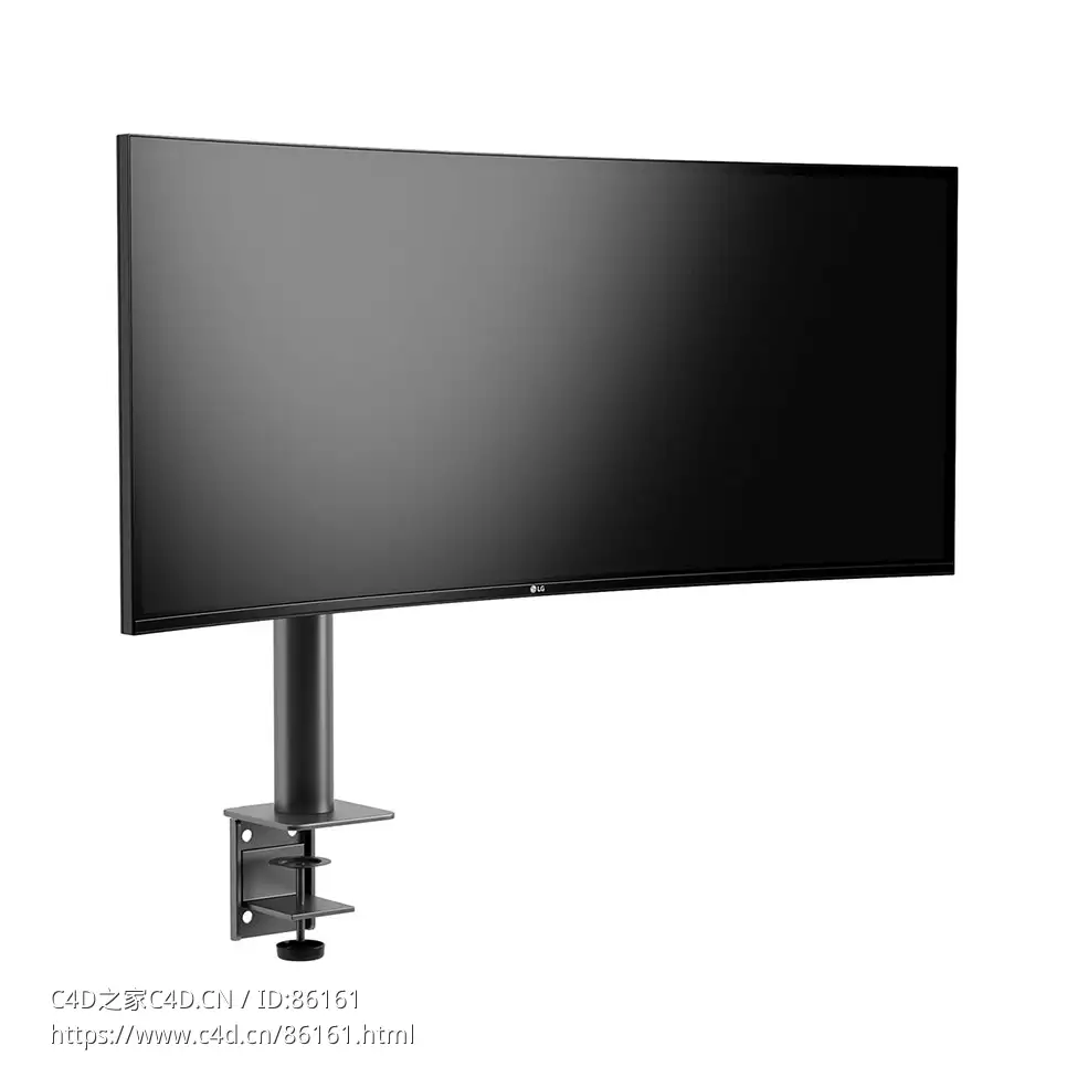 曲面34英寸超宽显示器 (电子设备)3D模型素材下载Curved 34 UltraWide Monitor Ego 202