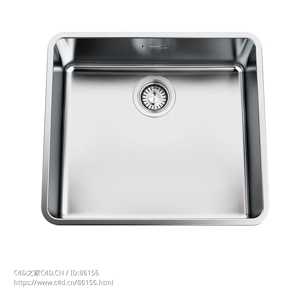立方体KBX厨房水槽 (厨房设备)3D模型素材下载Cube KBX Kitchen Sink by Franke