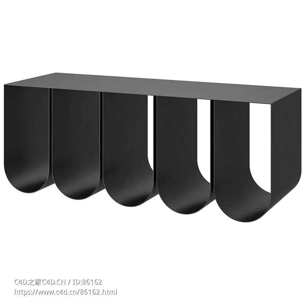弧形长凳 (座椅)3D模型素材下载Curved Bench by Kristina Dam Studio - C4D之家 - 0844.jpg