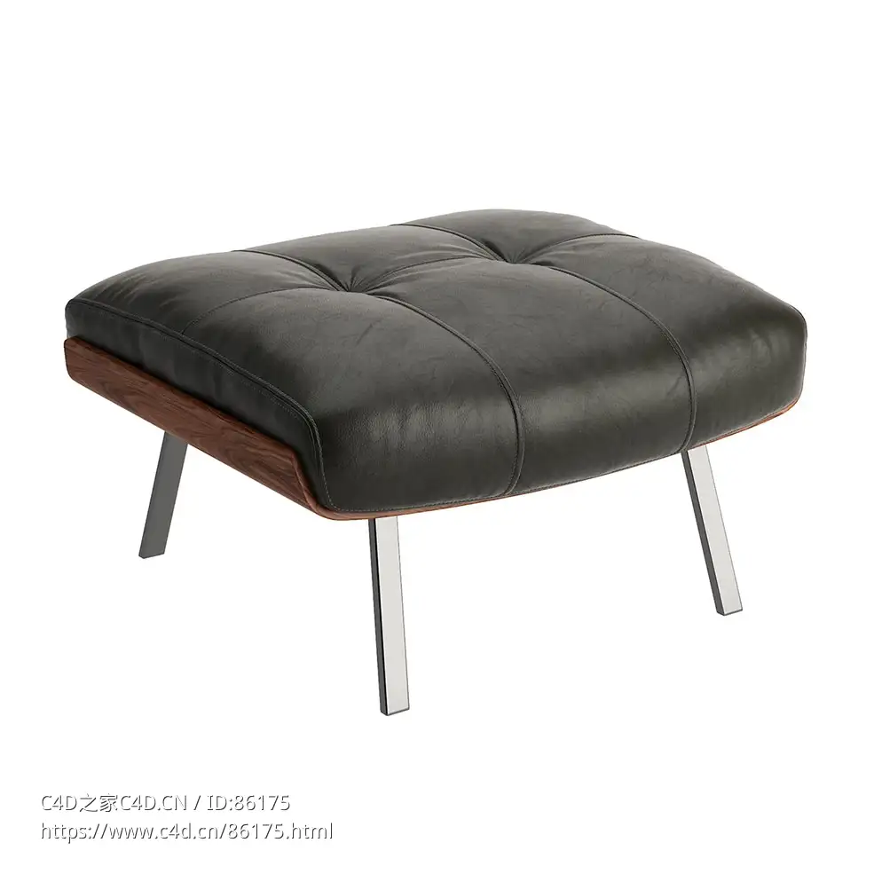 大木脚凳 (脚凳)3D模型素材下载Daiki Footstool by Minotti - C4D之家 - 0857.jpg