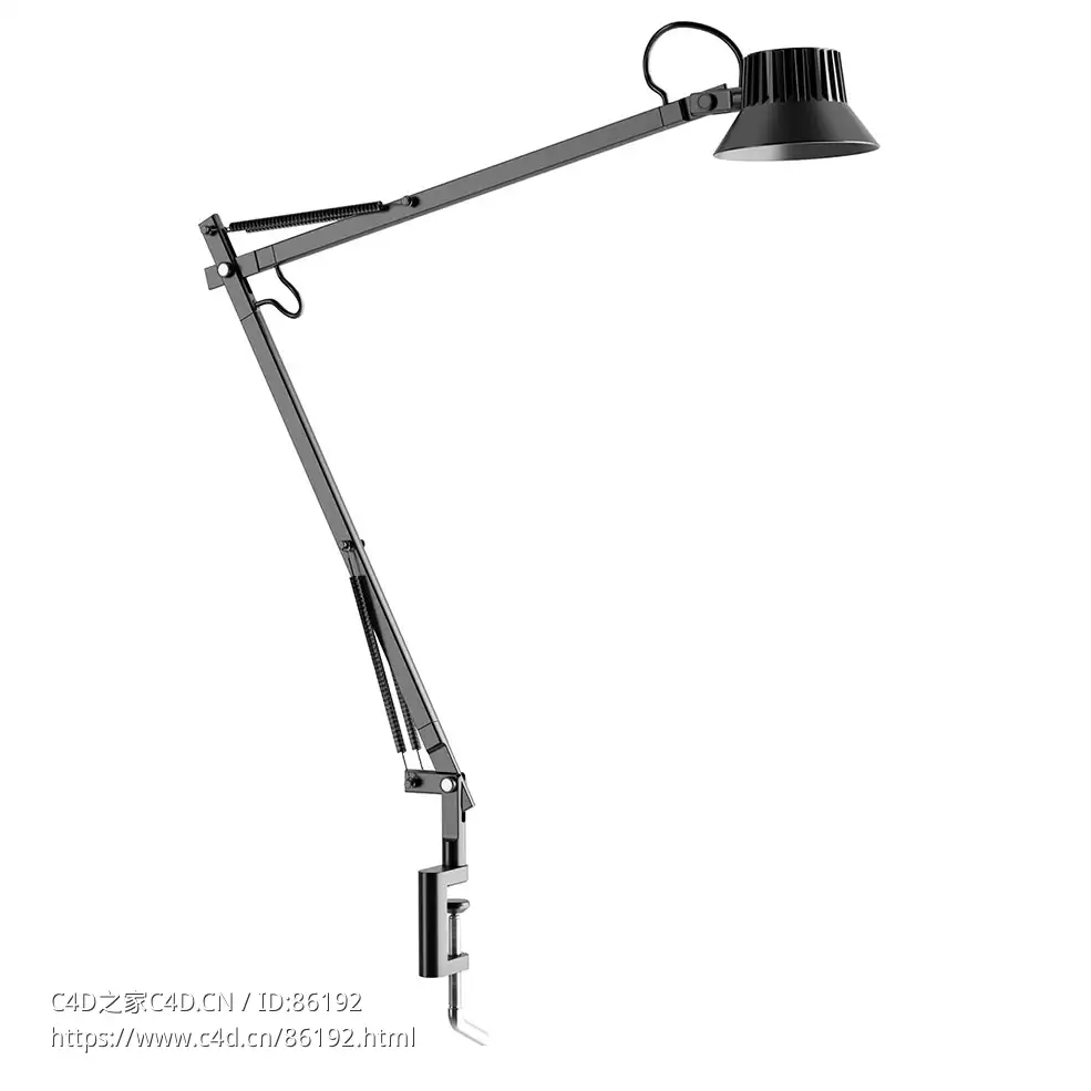专注夹式台灯L2 (台灯)3D模型素材下载Dedicate Table Lamp L2 with Clamp by Muuto