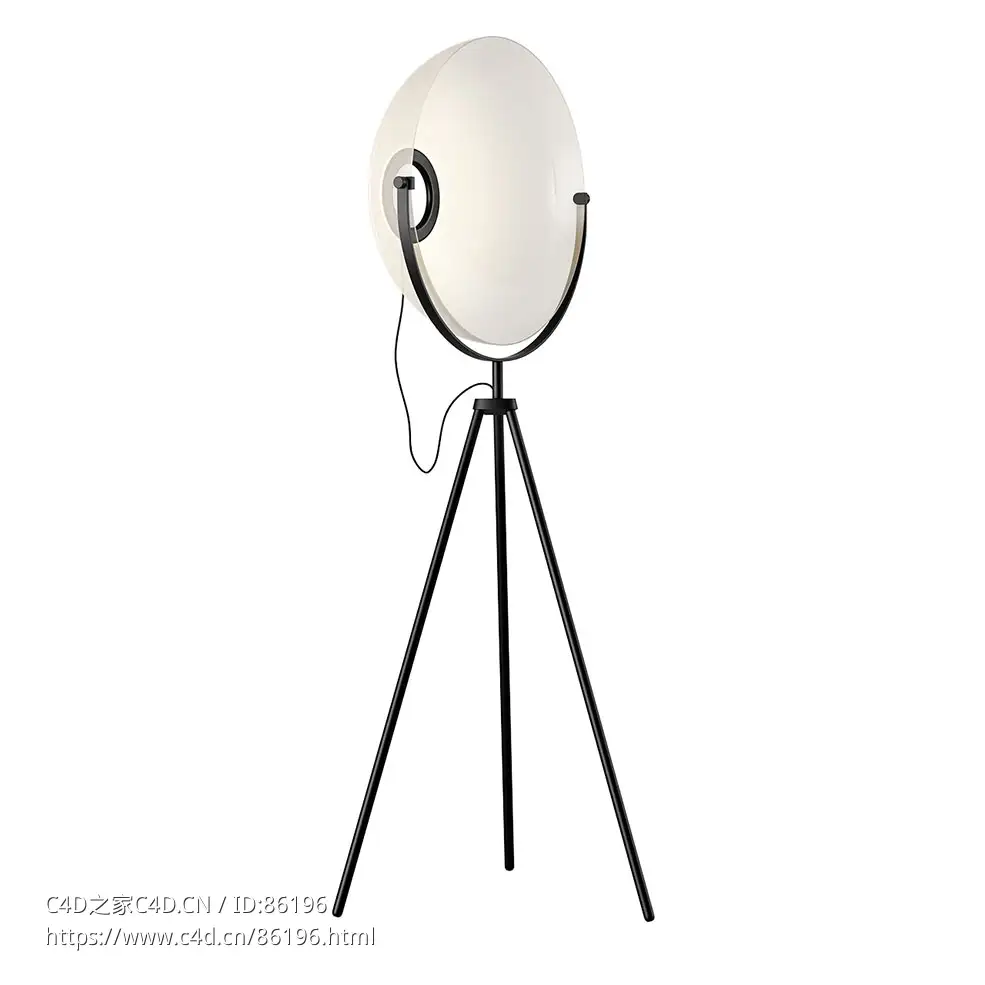半月落地灯 (落地灯)3D模型素材下载Demi Moon Floor Lamp by Stilnovo