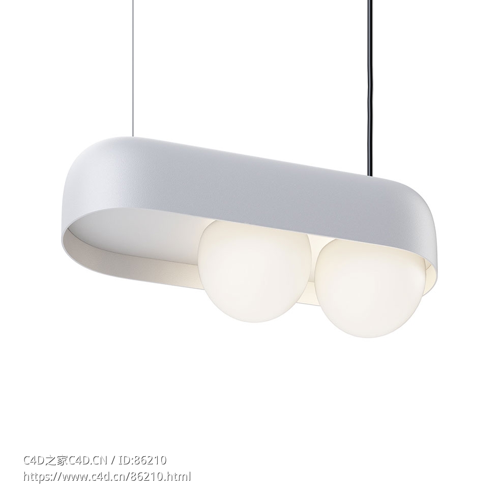 骰子悬挂M-2灯 (吊灯)3D模型素材下载Dice Suspension M-2 Light by tossB