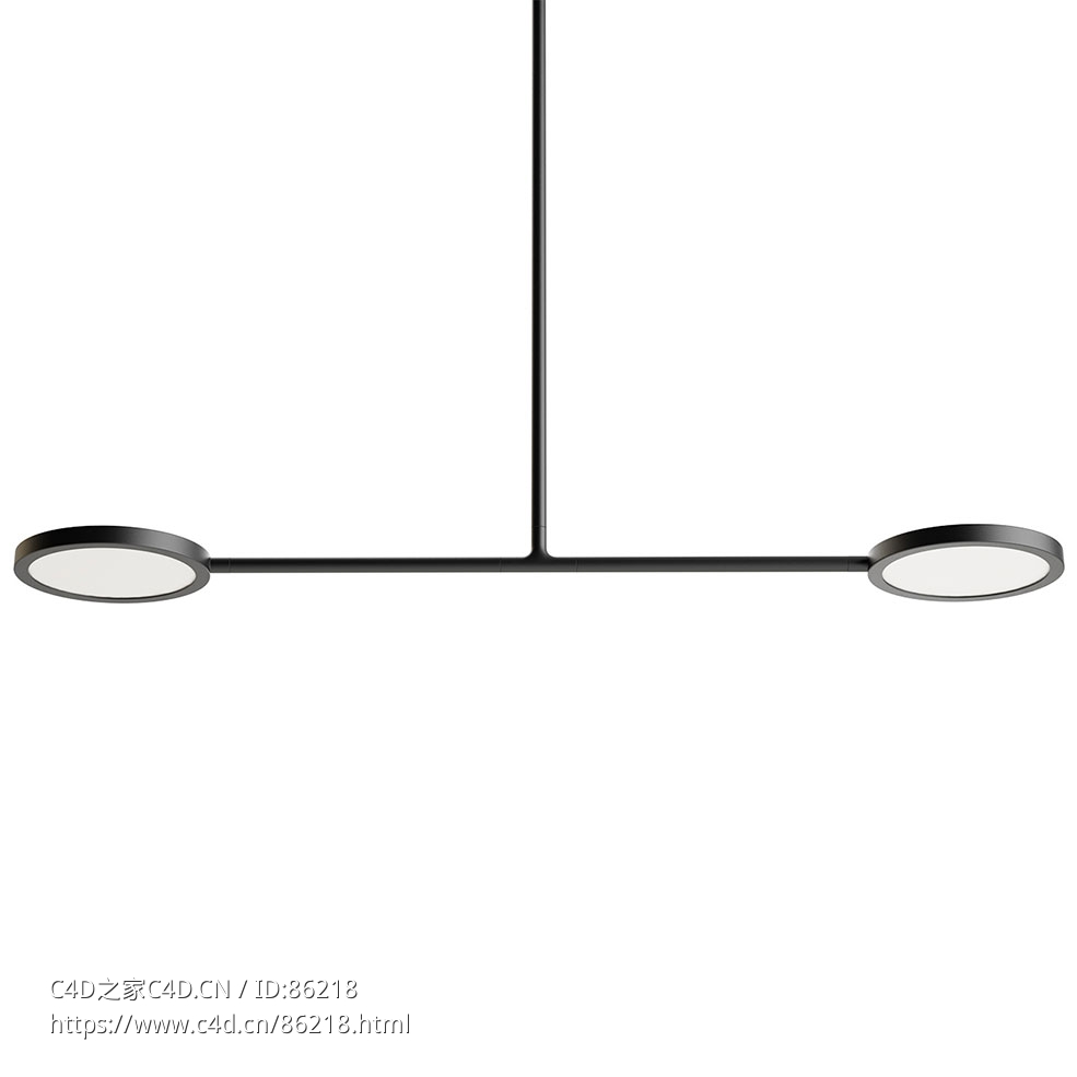 圆盘双头吊灯 (吊灯)3D模型素材下载Discus Pendant 2 Lamp by Matter Made