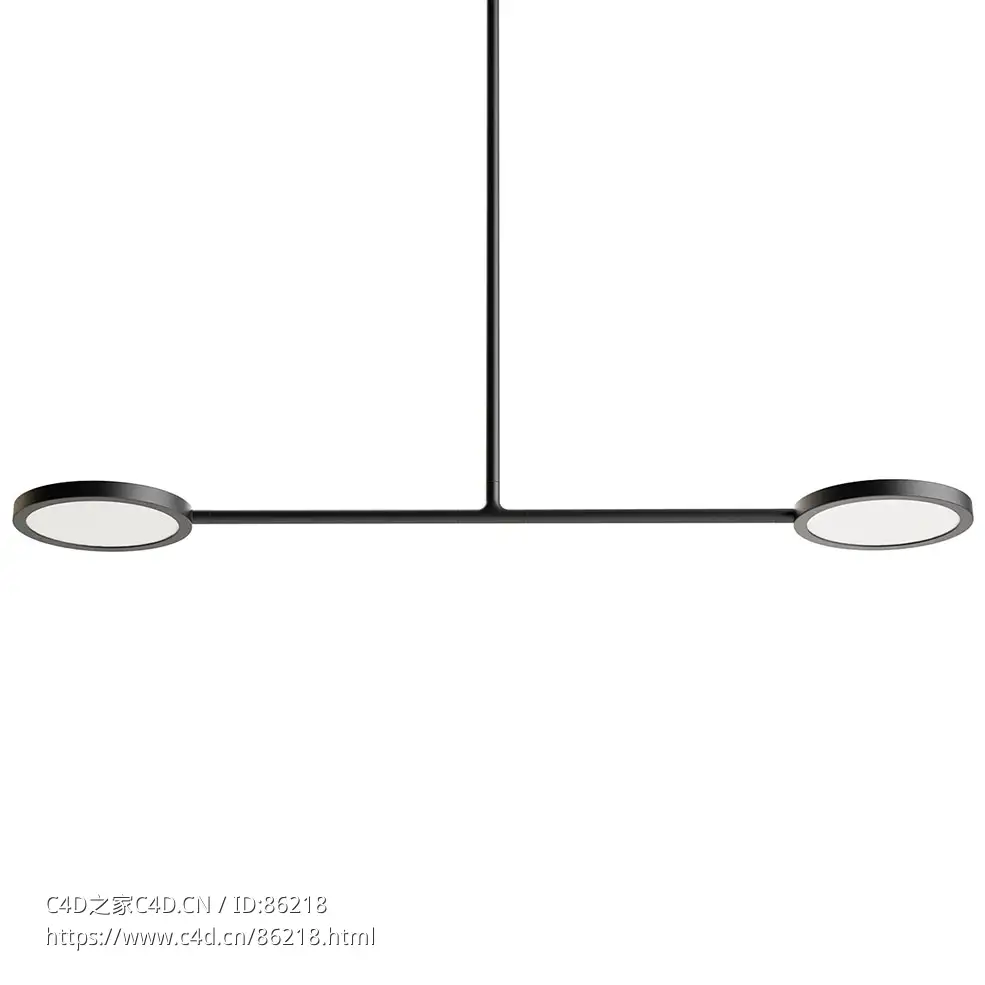 圆盘双头吊灯 (吊灯)3D模型素材下载Discus Pendant 2 Lamp by Matter Made