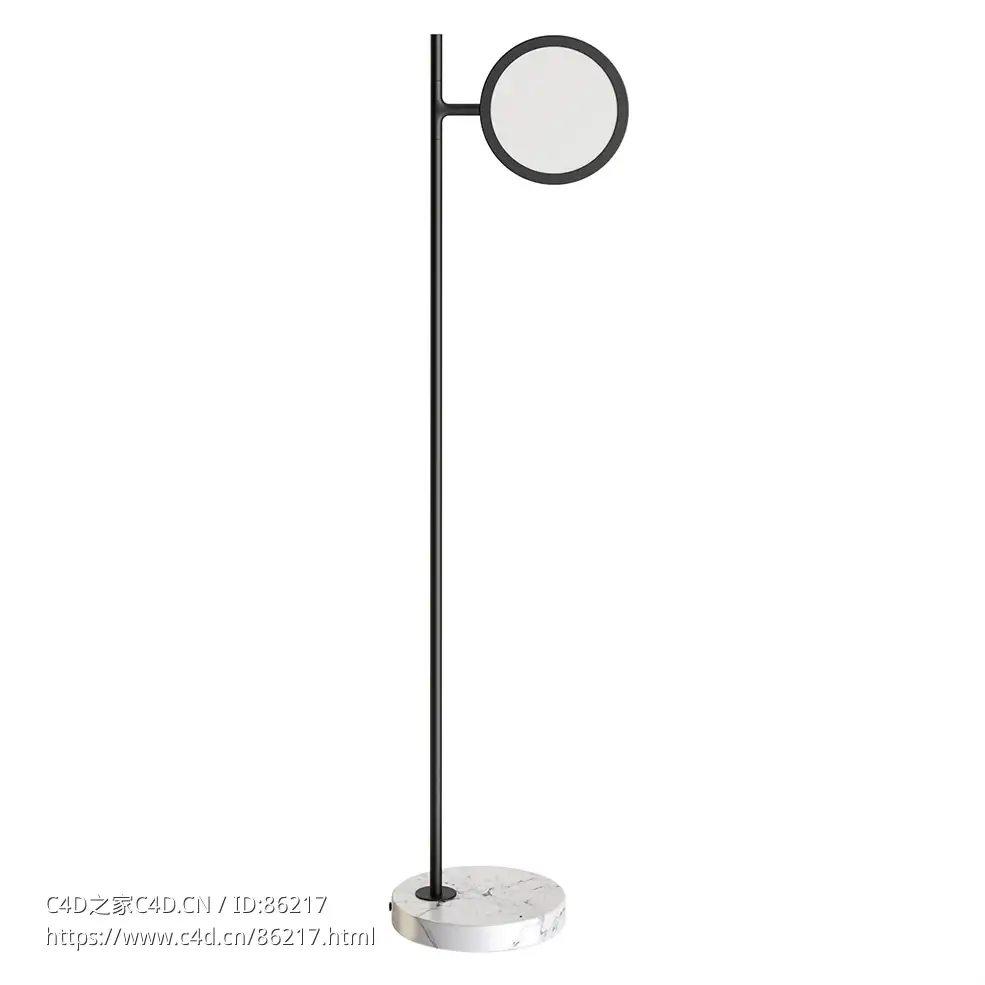 圆盘落地灯 (落地灯)3D模型素材下载Discus Floor Lamp by Matter Made