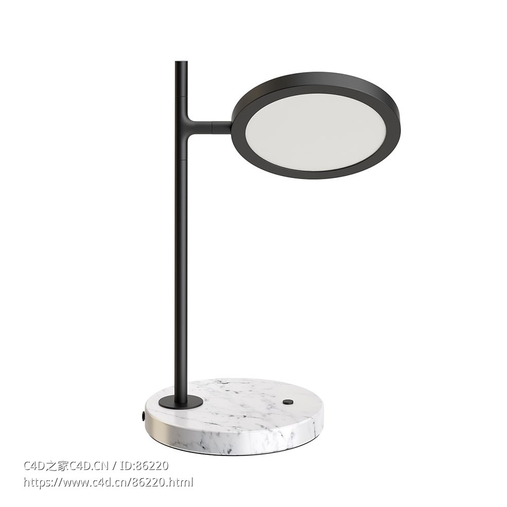 Discus 台灯照明台灯3D模型素材下载Discus Table Lamp by Matter Made