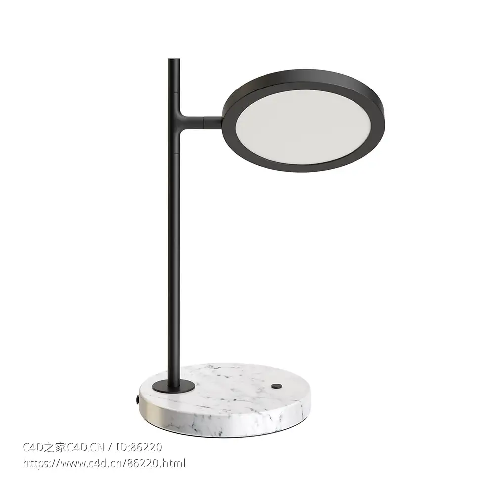 Discus 台灯照明台灯3D模型素材下载Discus Table Lamp by Matter Made