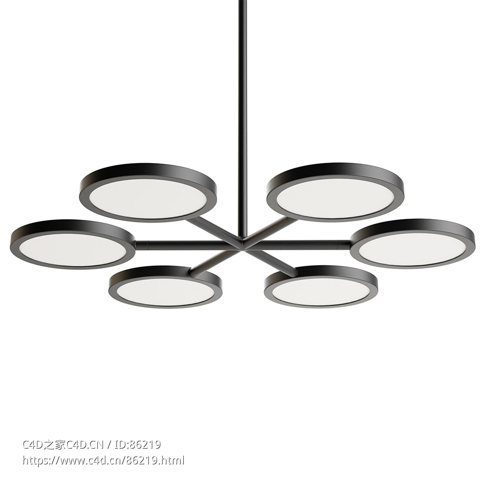 Discus 吊灯六盏组合款照明吊灯3D模型素材下载Discus Pendant 6 Lamp by Matter Made