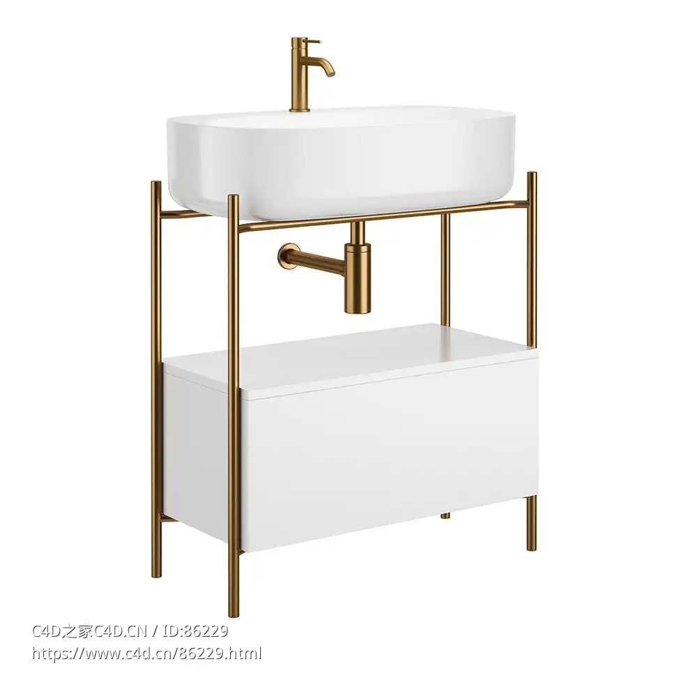 Diva 21号落地式浴室柜卫浴家具3D模型素材下载Diva 21 Floor Vanity Unit by Scarabeo - C4D之家 - 0911.jpg