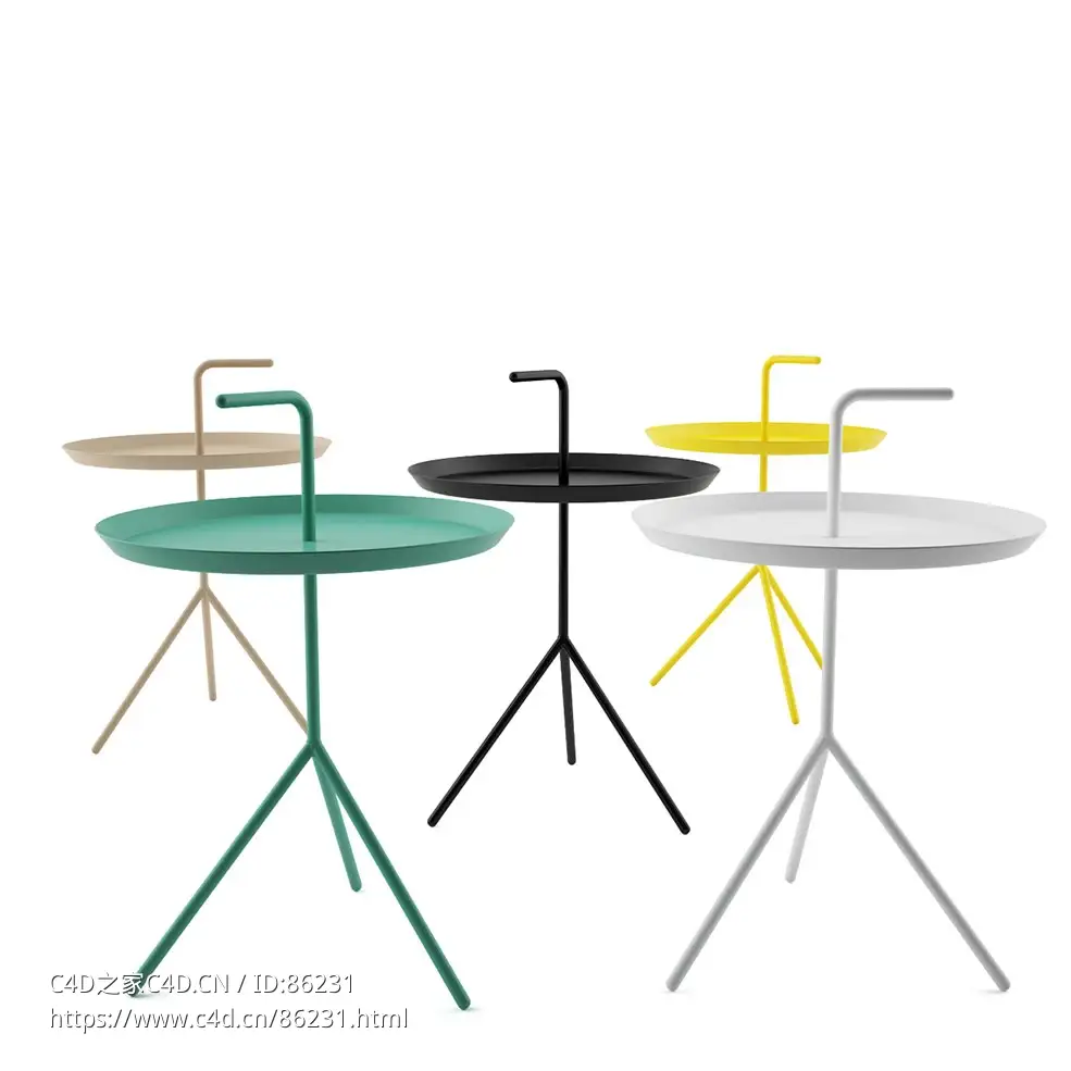 便携式边桌简约小桌3D模型素材下载Dlm Table by Hay