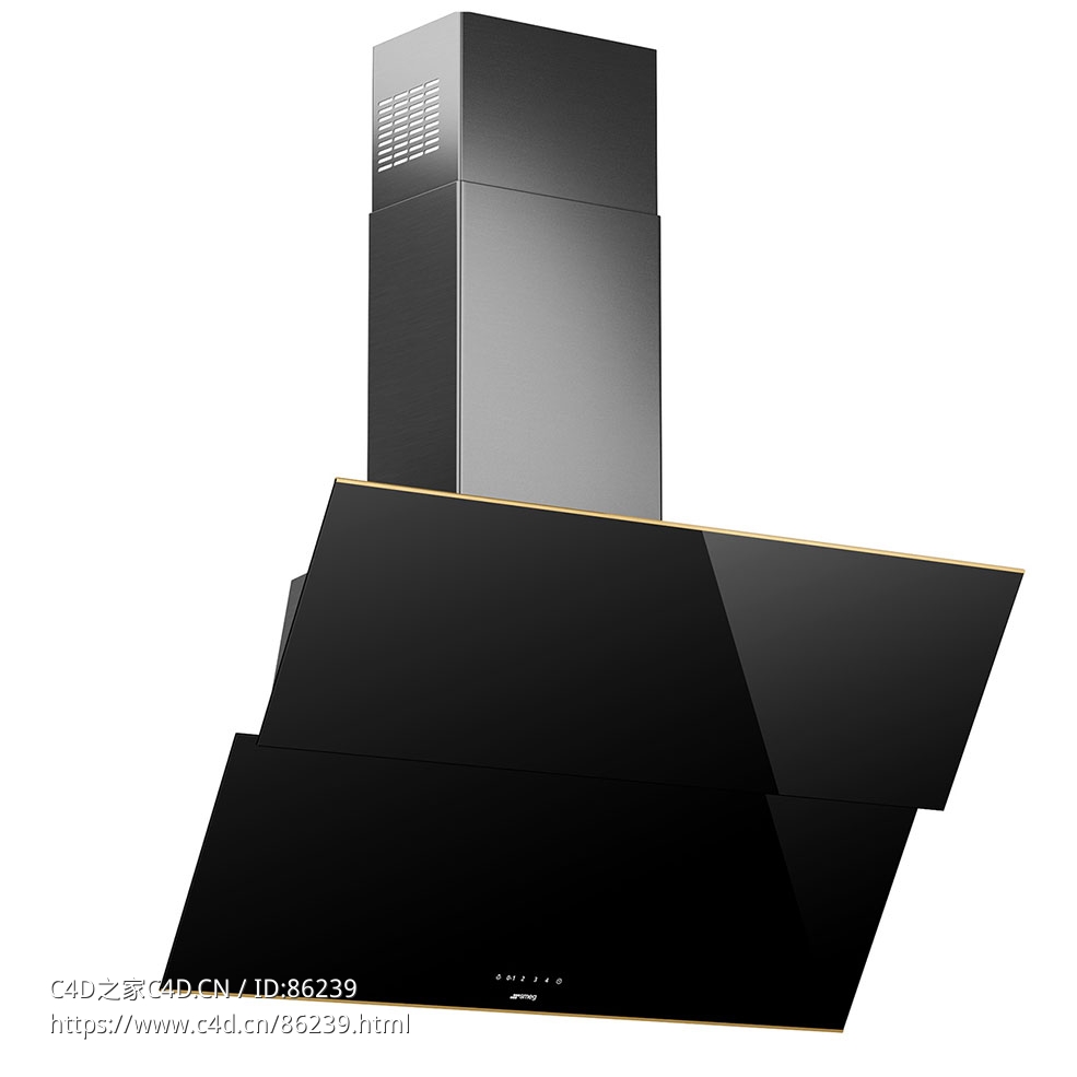 甜美新风格抽油烟机厨房电器3D模型素材下载Dolce Stil Novo Hood by Smeg - C4D之家 - 0921.jpg
